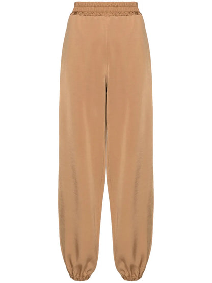 Elasticated-Waist Straight-Leg Track Pants