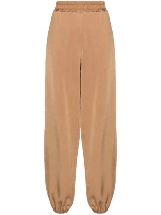 Elasticated-Waist Straight-Leg Track Pants