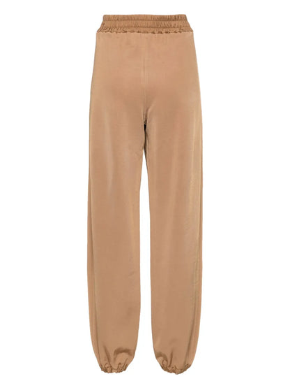 Elasticated-Waist Straight-Leg Track Pants