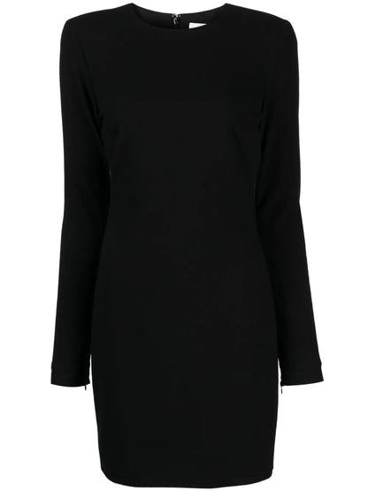 Crepe Virgin-Wool Blend Minidress