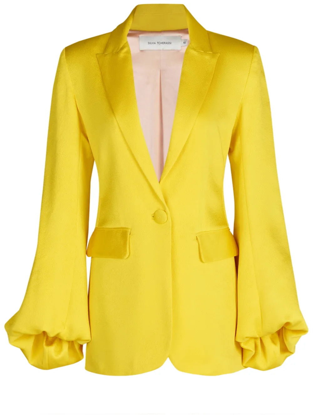 Coco Satin Single-Breasted Blazer