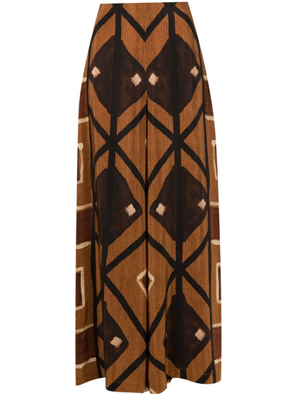 Geometric-Print Palazzo Pants