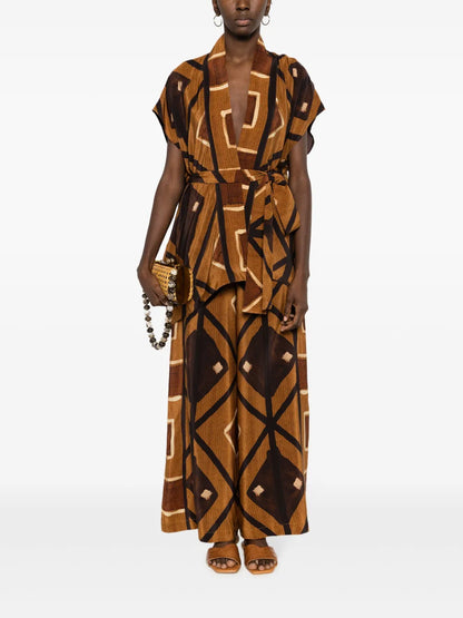 Geometric-Print Palazzo Pants