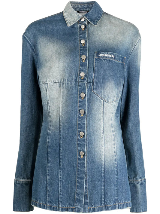 Long-Sleeve Denim Shirt