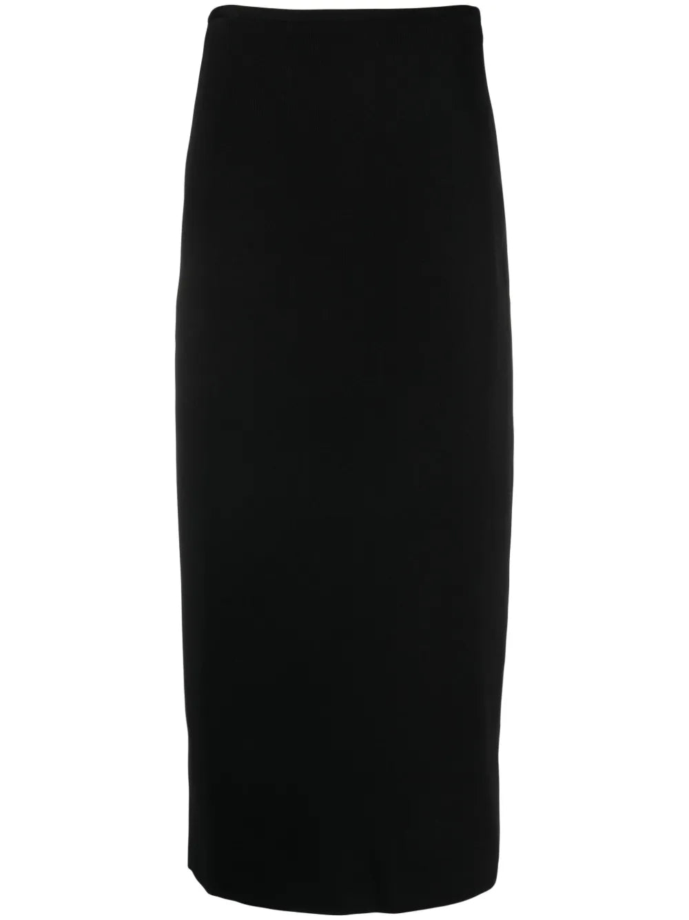Mid-Rise Straight Midi Skirt