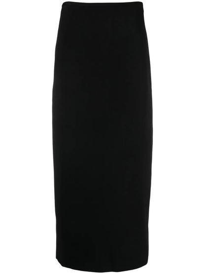 Mid-Rise Straight Midi Skirt