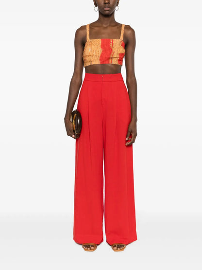 Trompe L'Oeil-Print Cropped Top