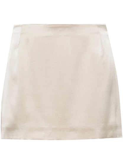 Silk A-Line Miniskirt