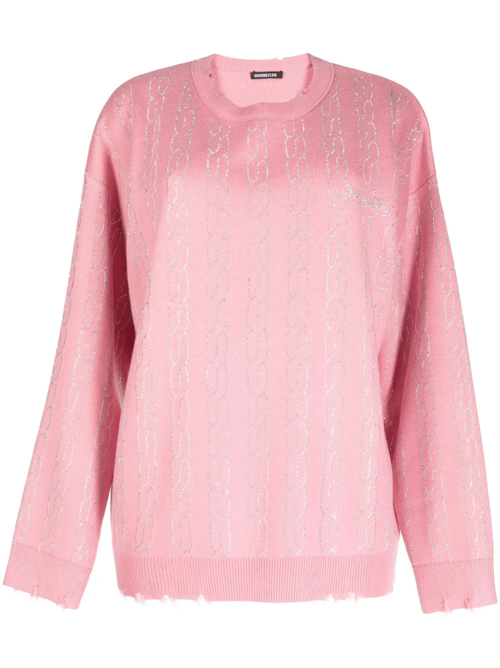 Graphic-Print Distressed-Finish Jumper