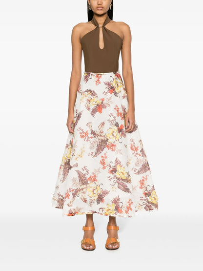 Matchmaker Floral-Print A-Line Skirt