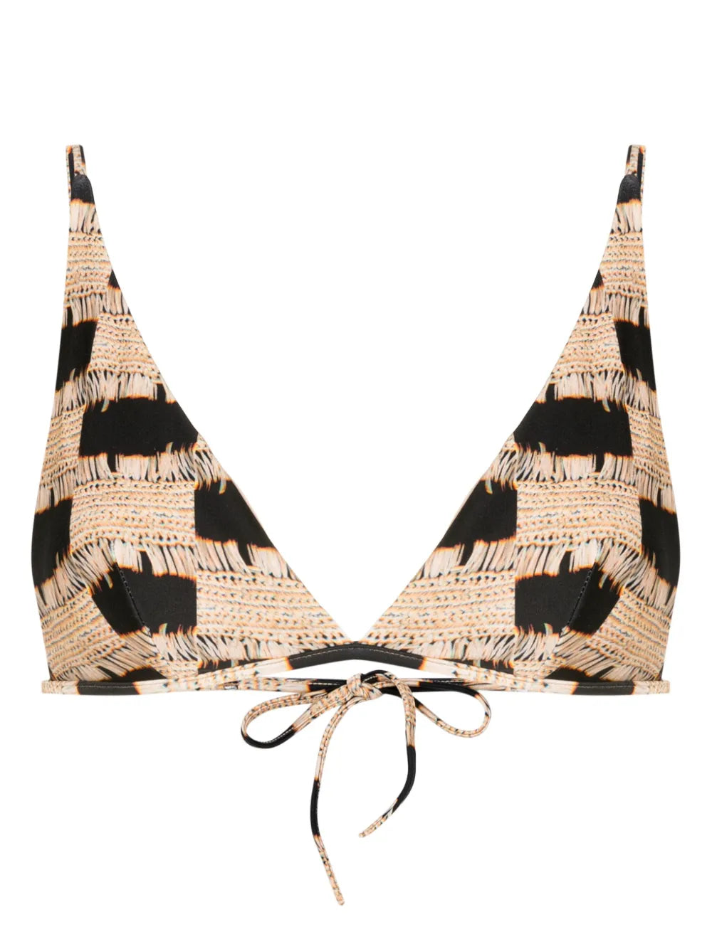 Trompe L'Oeil-Print Triangle Bikini Top