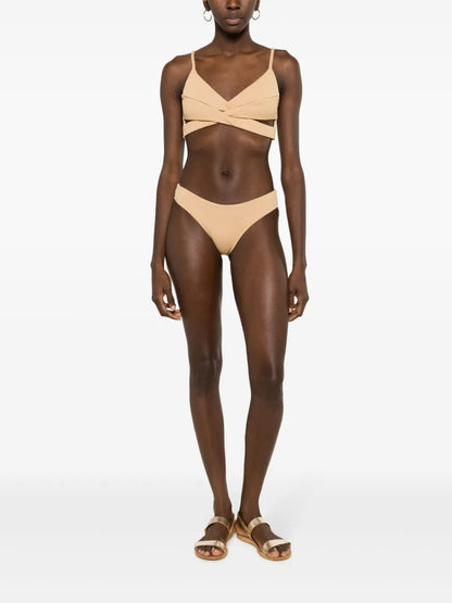 Textured Crossover Bikini Top