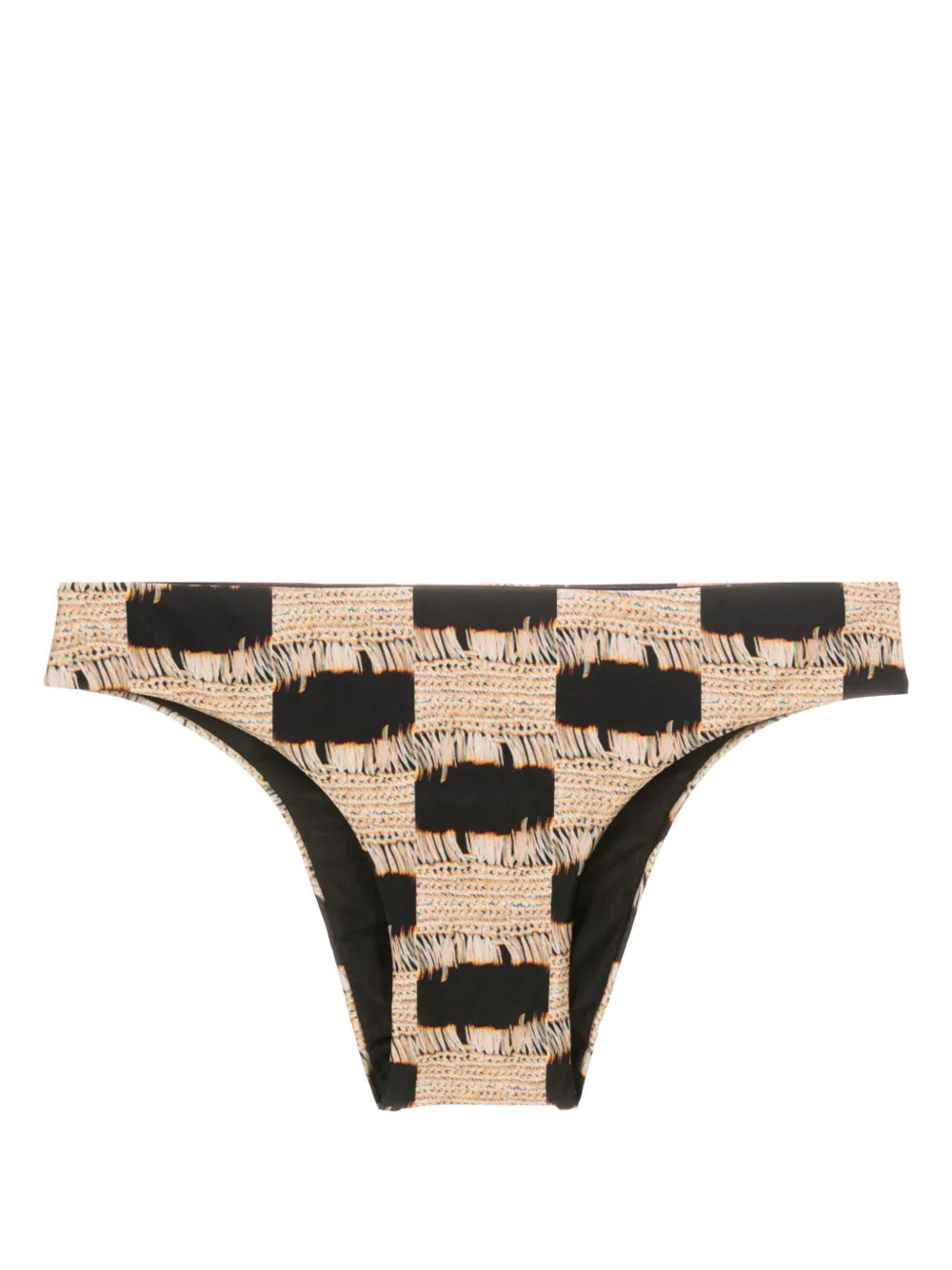 Trompe L'Oeil-Print Bikini Bottoms