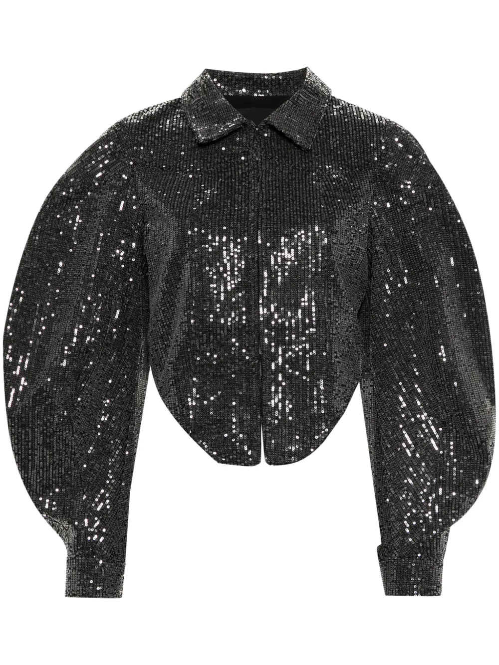 Sequin-Embellished Cropped Jacket