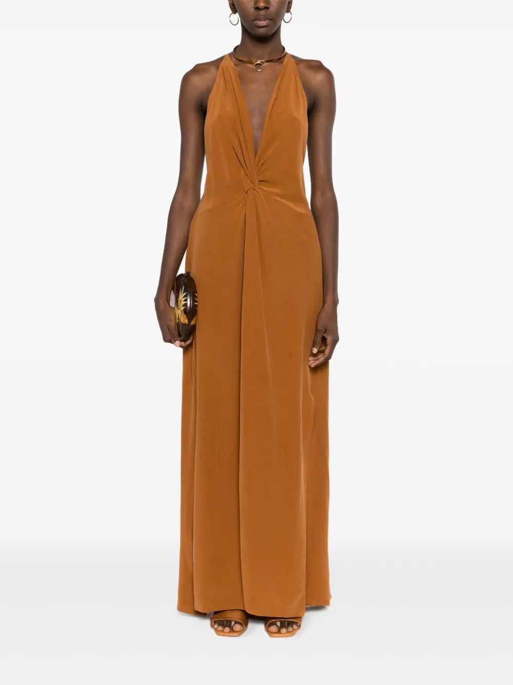Twist-Detail Maxi Dress