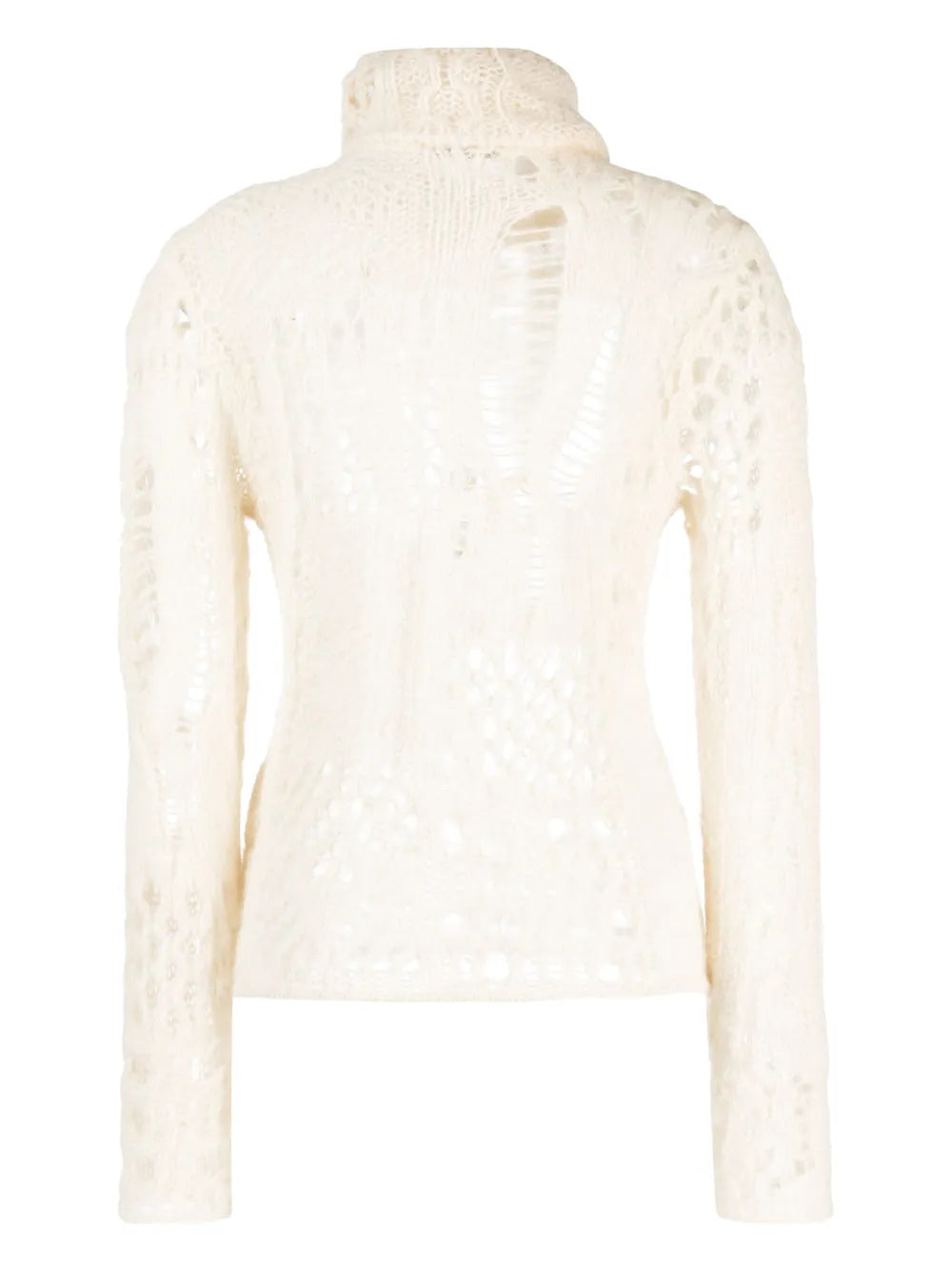 Open-Knit Roll-Neck Jumper