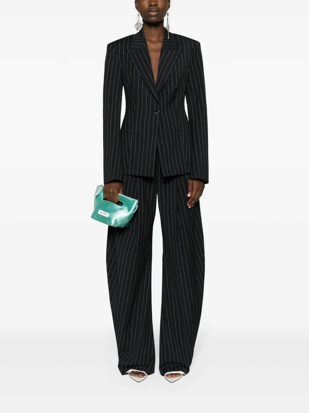 Glen Pinstripe Single-Breasted Blazer