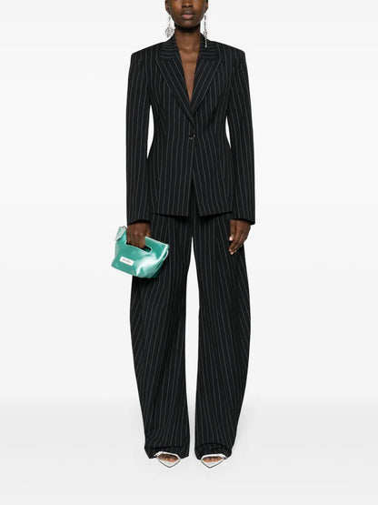 Glen Pinstripe Single-Breasted Blazer
