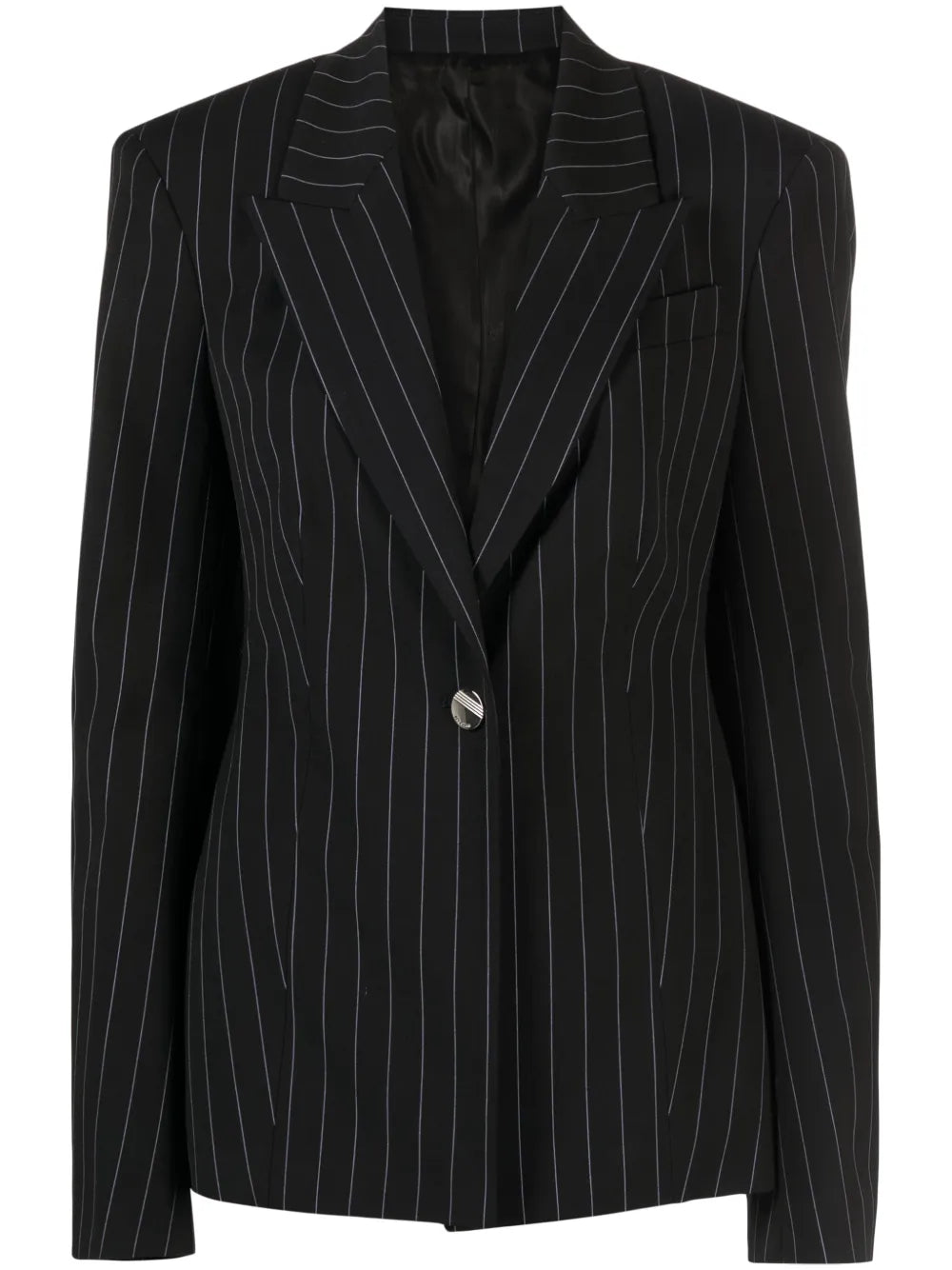 Glen Pinstripe Single-Breasted Blazer
