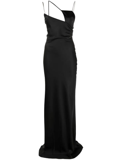 Melva Cut-Out Satin Gown