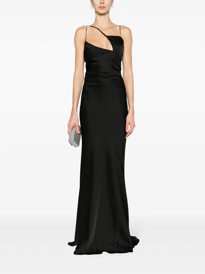 Melva Cut-Out Satin Gown
