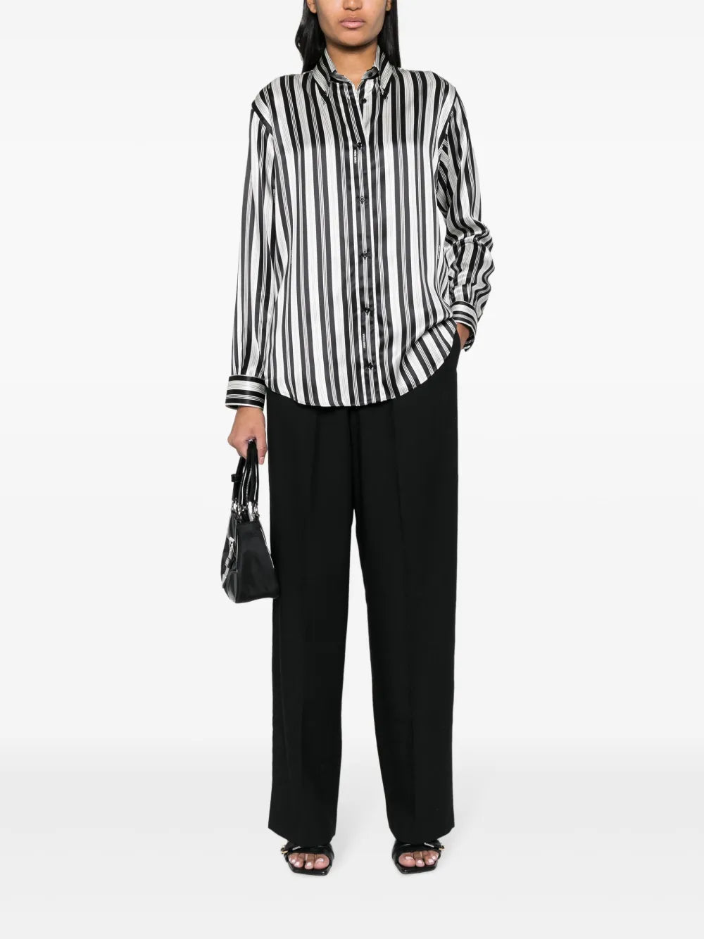 Panelled Striped Trousers