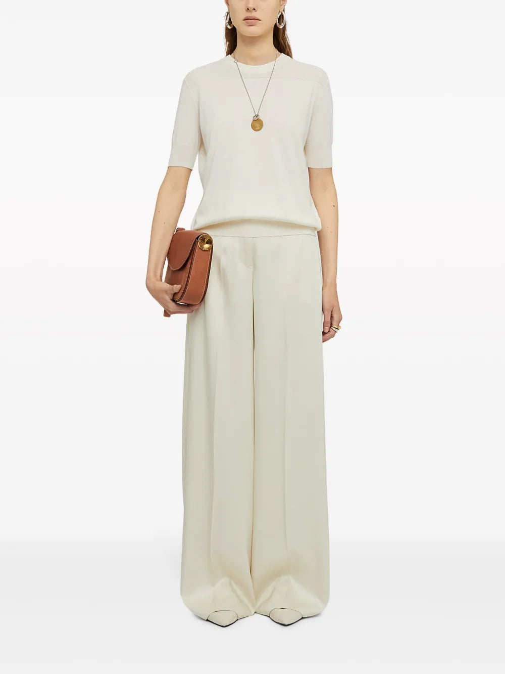 Wide-Leg Tailored Trousers