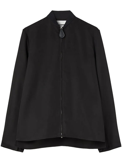 Zip-Up Twill Shirt