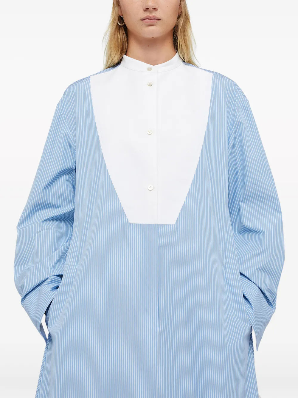 Plastron Poplin Shirtdress