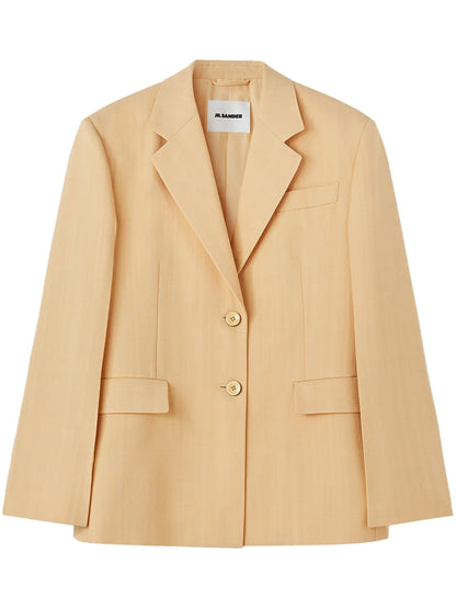 Single-Breasted Crepe Blazer