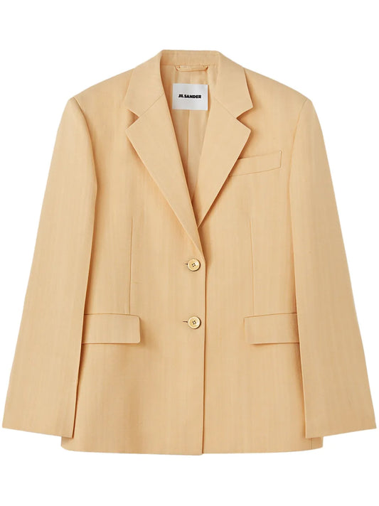 Single-Breasted Crepe Blazer