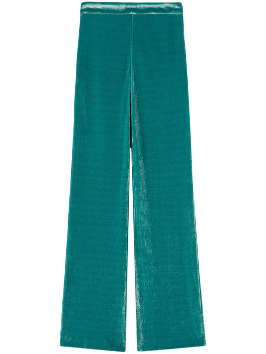 Velvet Straight-Leg Trousers