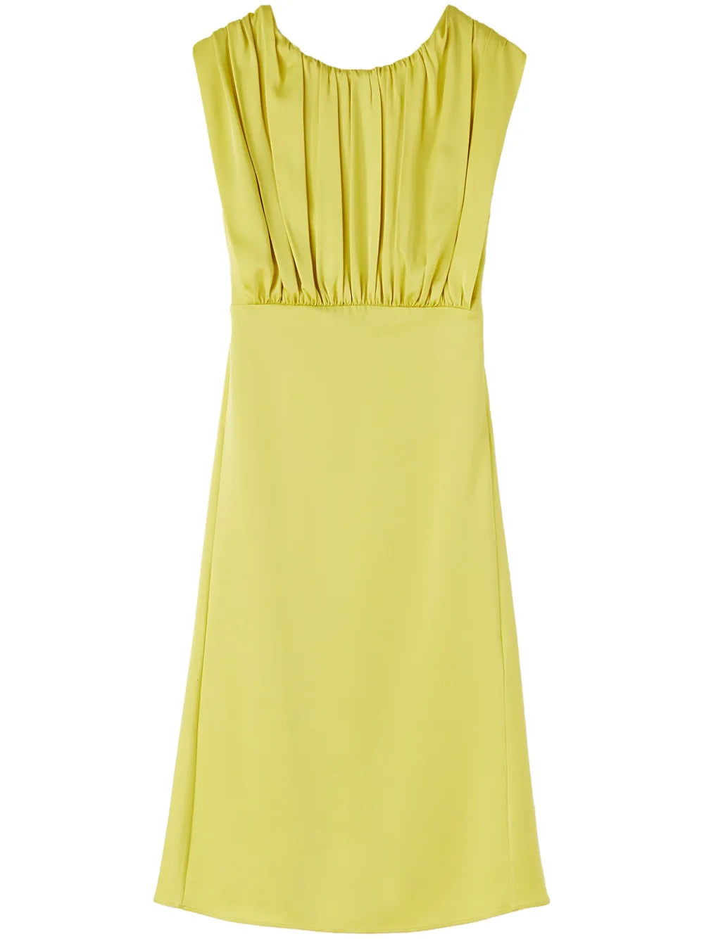 Gathered Sleeveless Midi Dress