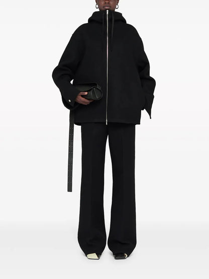 Hooded Virgin Wool-Blend Jacket