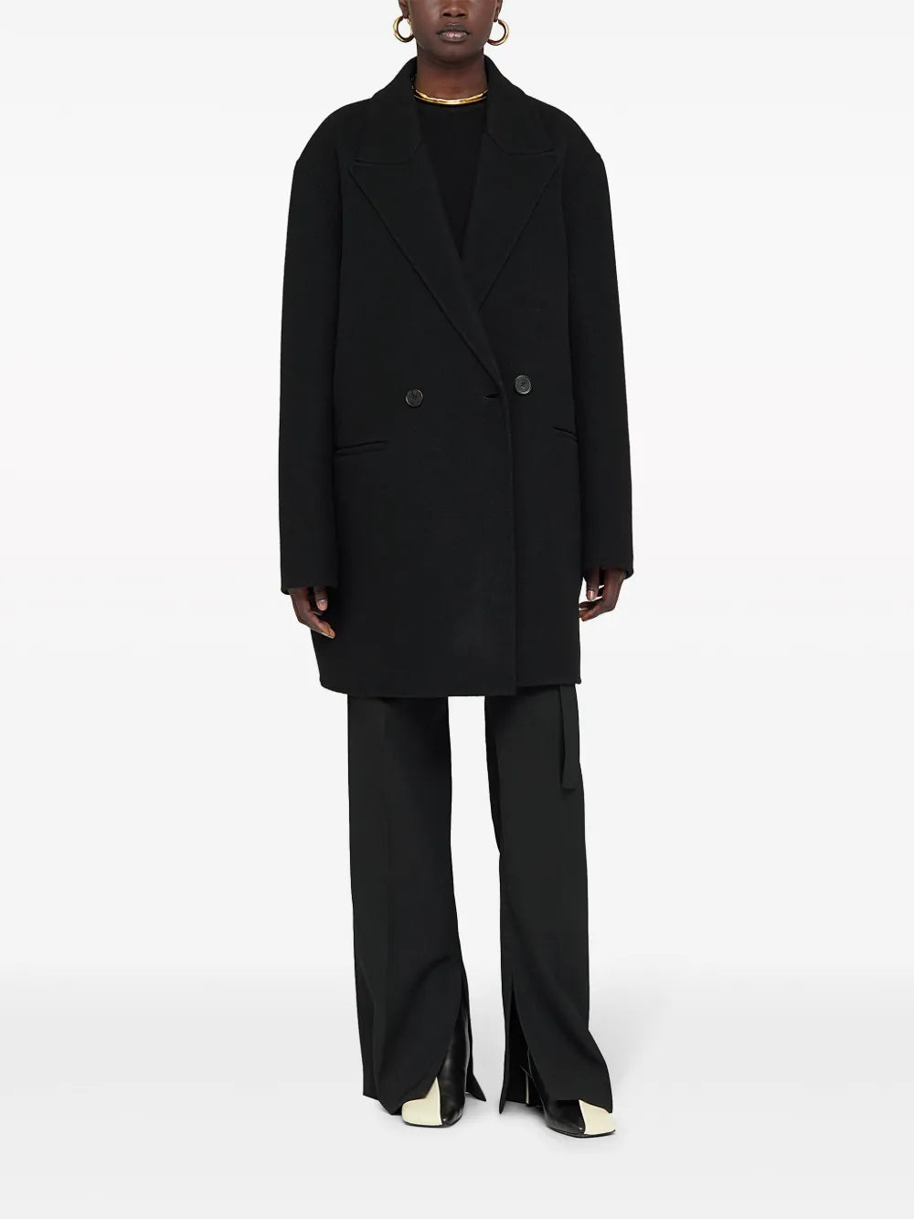 Double-Breasted Virgin Wool Coat