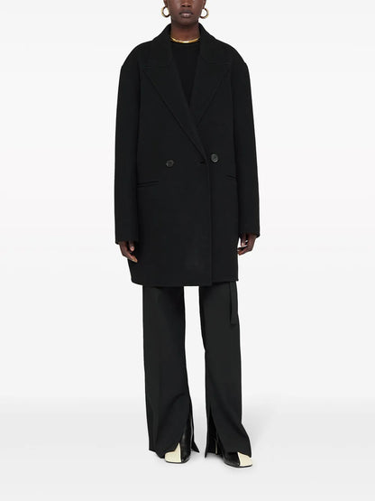 Double-Breasted Virgin Wool Coat