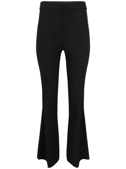 Mid-Rise Flared Trousers