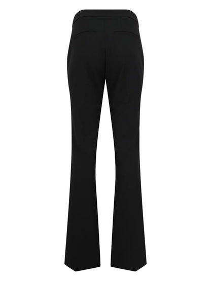 Mid-Rise Flared Trousers