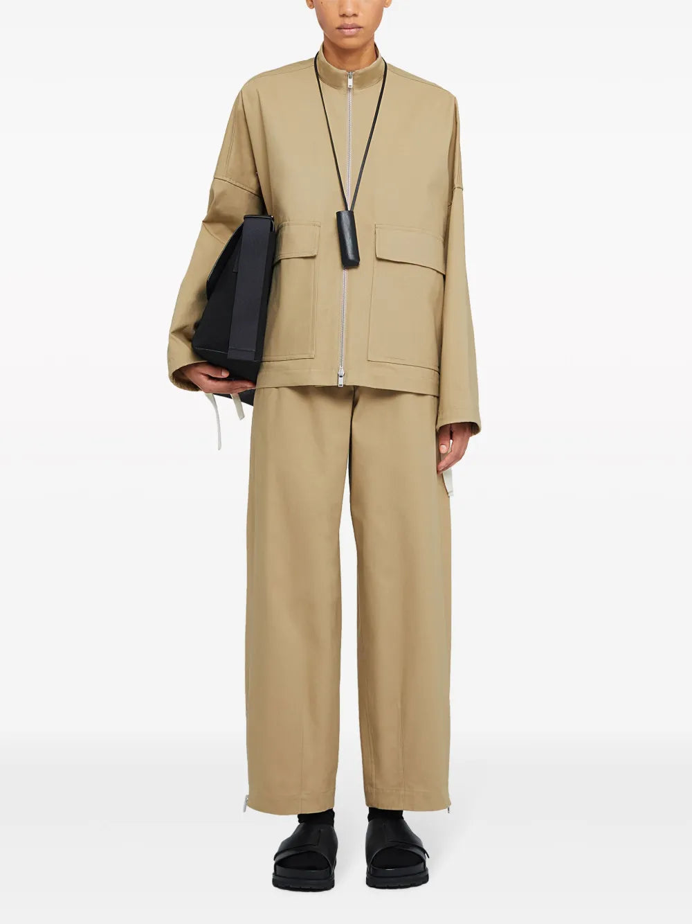 Logo-Appliqué Cotton Jacket