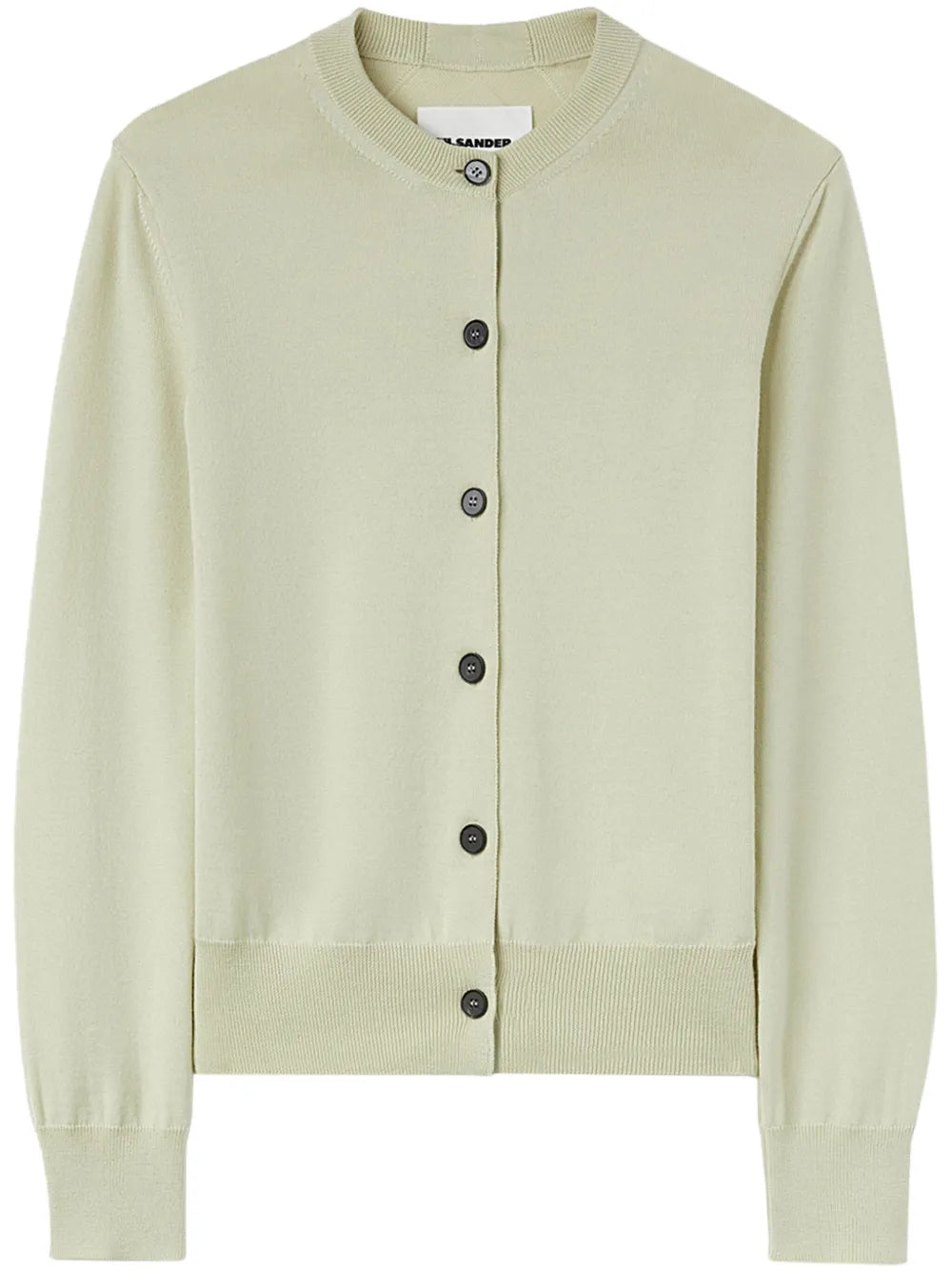 Crew-Neck Wool Cardigan