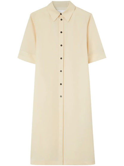 Wool Gabardine Long Shirt