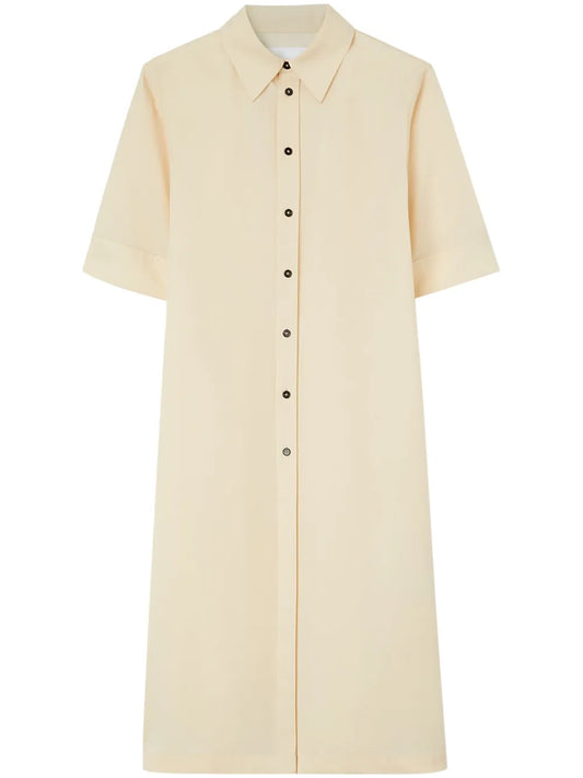 Wool Gabardine Long Shirt