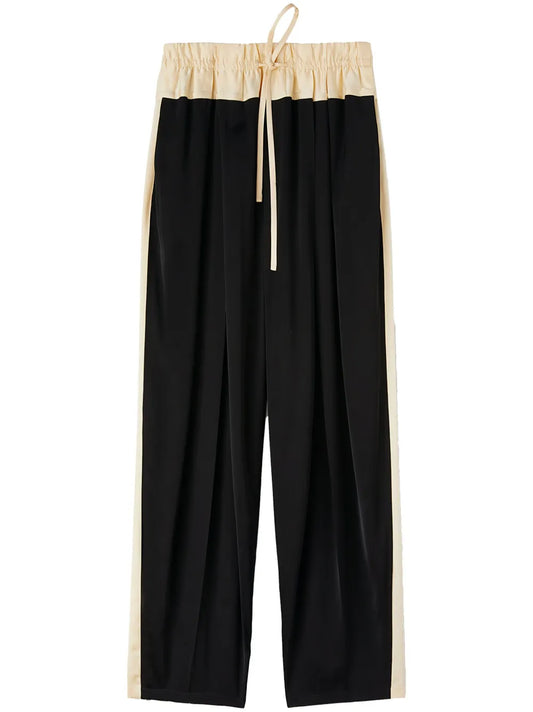 Panelled Drawstring Straight-Leg Track Pants