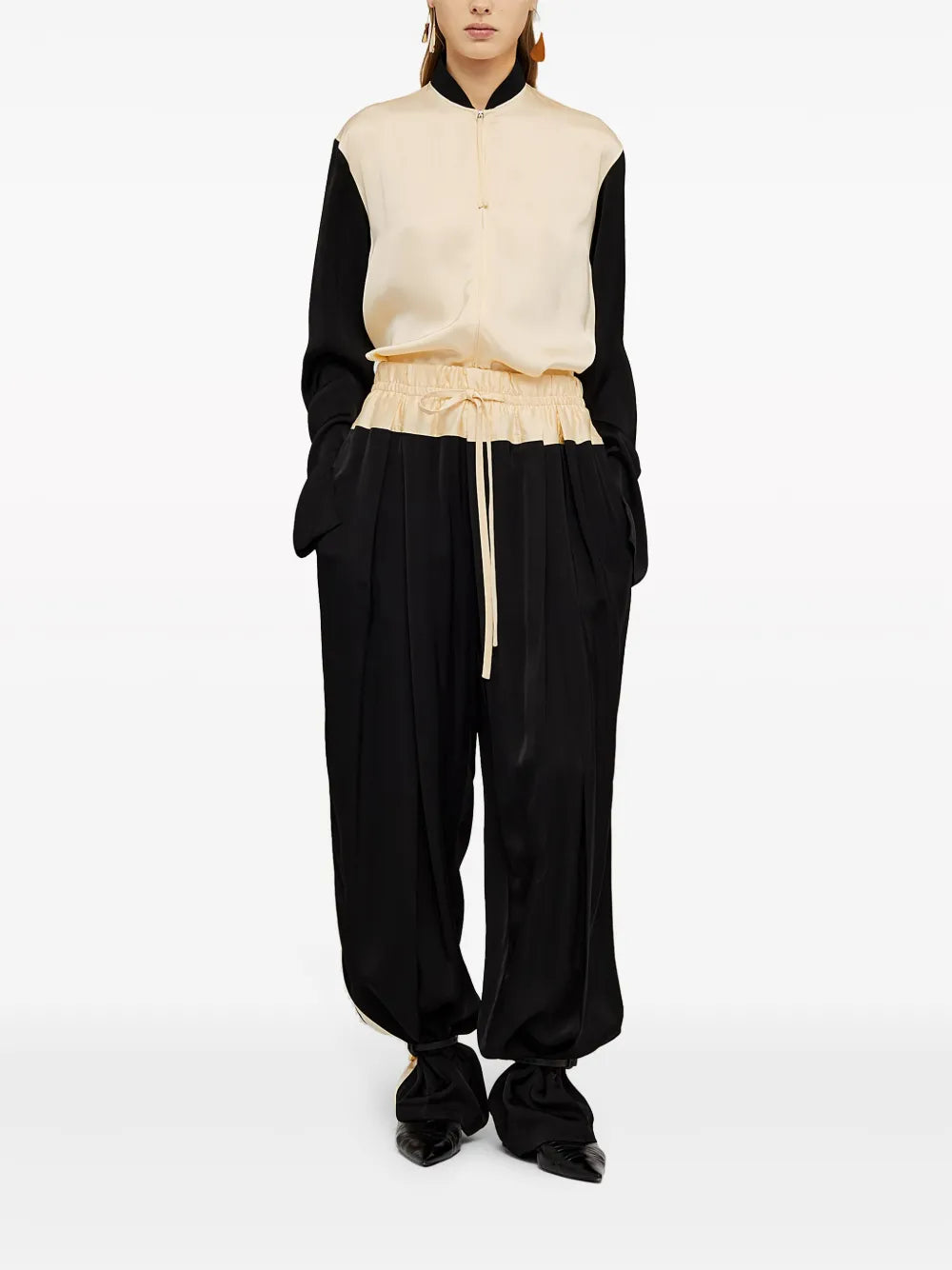 Panelled Drawstring Straight-Leg Track Pants