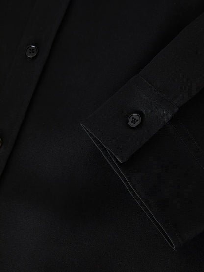 Wool Gabardine Long Shirt