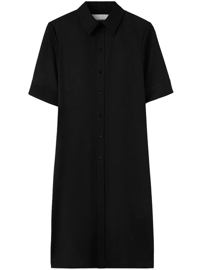 Wool Gabardine Long Shirt