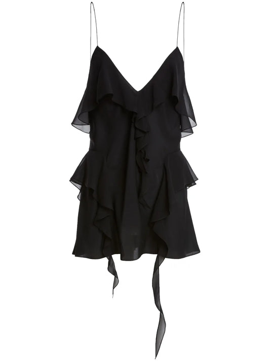 The Piet Ruffled Silk Top