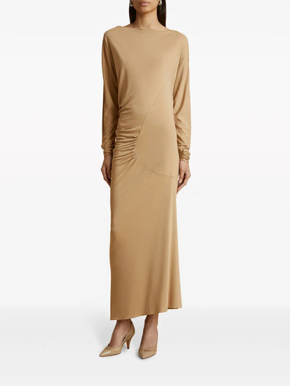 The Oron Ruched Maxi Dress