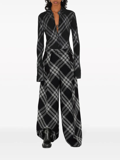 Check-Print Long-Sleeve Shirt