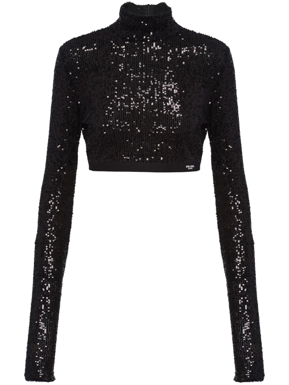 Sequinned Cropped Top